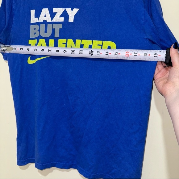 Men’s Nike Brand Lazy But Talented Casual Funny Cool Fun Graphic T-Shirt Size: M - Picture 13 of 15